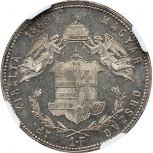 Franz Joseph I., 1 Forint 1869, GYF