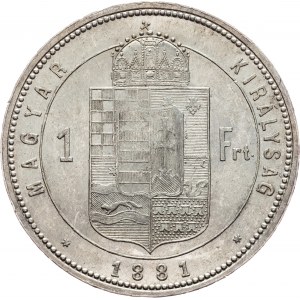 Franz Joseph I., 1 Forint 1881, KB