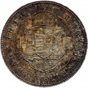 Franz Joseph I., 1 Forint 1889, KB