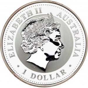 Elizabeth II., 1 Dollar (1 Oz) 2005, Lunar Serie - Jahr des Hahns