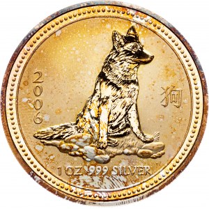 Elizabeth II., 1 Dollar (1 Oz) 2006, Lunar Series - Year of the Dog