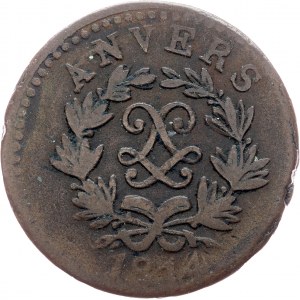 Stadt unter Belagerung von Antwerpen, 5 Centimes 1814, Antwerpen