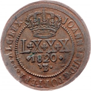 Johannes VI. der Clemens, 80 Reis 1820, B