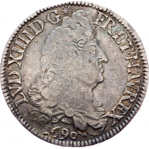 Louis XIV., 1 Ecu 1690, A