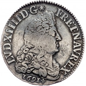 Louis XIV., 1/2 Ecu 1691, M