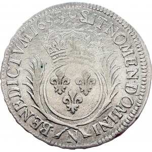 Ludwig XIV, 1/2 Ecu 1693, N