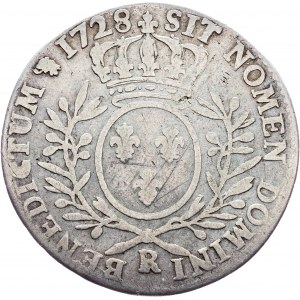 Ludwig XV., 1/2 Ecu 1728, R