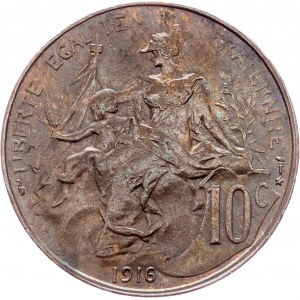Dritte Republik, 10 Centimes 1916, Madrid