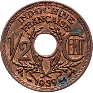 Francouzská Indočína, 1/2 Cent 1939, Paříž