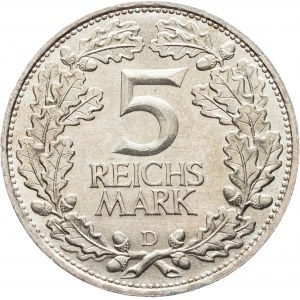 Weimar Republic, 5 Mark 1925, D