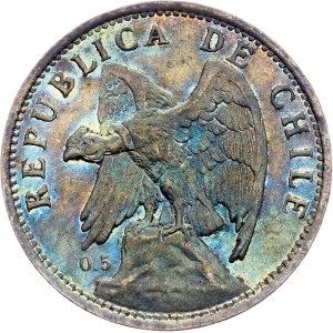 Republik, 1 Peso 1921, Santiago