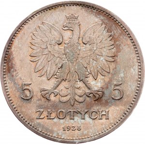 Poland, 5 Zlotych 1928, Brussels