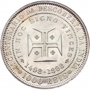 Carlos I., 1000 Reis 1898, Lissabon