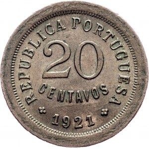 First republic, 20 Centavos 1921, Lisbon