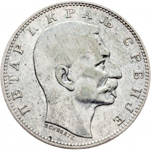 Peter I., 1 Dinar 1912