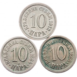 Serbien, 10. Absatz 1883, 1884, 1912
