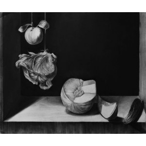 Bartholomew PISZCZEK (b. 1996), Quince, cabbage, melon and cucumber, 2021