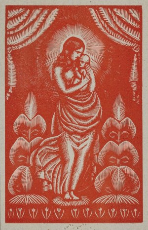 Władysław Skoczylas ( 1883 - 1934 ), Madonna - L'eroica nr: 84, wyd. Publio Morbiducci, Milano 1924