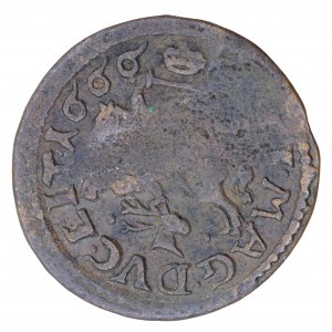 Lithuanian shilling (boratine) 1666, Kaunas, John Casimir (1648-1668).