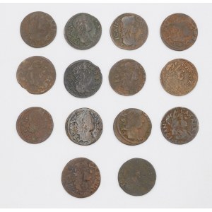 Set of 14 pieces - Lithuanian shekel (boratine), John Casimir (1648-1668)