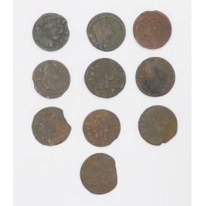 Set of 10 pieces - Lithuanian shelah (boratine), period falses, John Casimir (1648-1668)