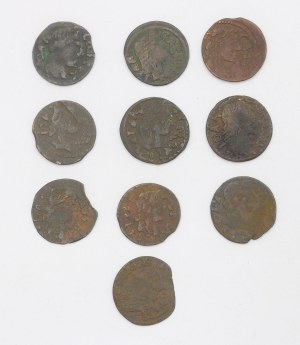 Set of 10 pieces - Lithuanian shelah (boratine), period falses, John Casimir (1648-1668)