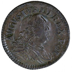 Crown shilling (1/3 of a penny) 1751, August III (1749-1762).