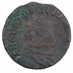 Crown shilling (1/3 of a penny) 1754, August III (1749-1762).