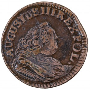 Grosz (3 szelągi), 1755 r. H - August III (1749-1762)