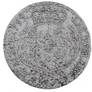 Six pence 1753, (lettre dénomination Sz) Auguste III (1749-1762)