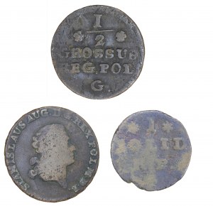 Zestaw miedzianych monet, Stanisław August Poniatowski (1764-1795)