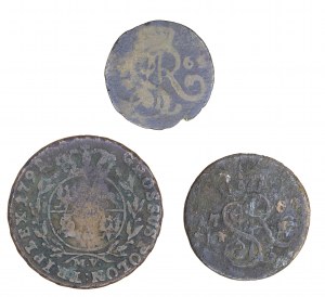 Set of copper coins, Stanislaw August Poniatowski (1764-1795)