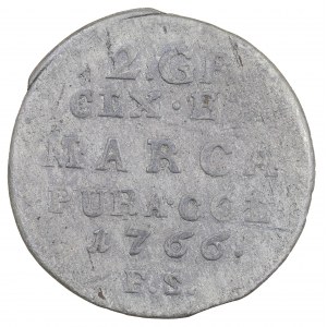 2 pennies 1766, FS, Stanislaw August Poniatowski (1764-1795).