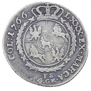 1 zlotý/4 groše 1766, Stanisław August Poniatowski (1764-1795)