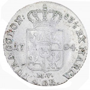 1 Zloty/4 Grosze 1794, Stanisław August Poniatowski (1764-1795)