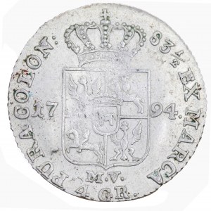 1 złoty/4 grosze 1794 r., Stanisław August Poniatowski (1764-1795)
