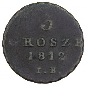 3 pennies 1812, IB, Duché de Varsovie (1810-1815)