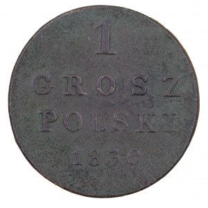 1 grosz polacco 1830 FH, Regno di Polonia sotto il dominio russo (1815-1850)