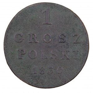 1 Polish penny 1830. FH, Kingdom of Poland under the Russian partition (1815-1850).