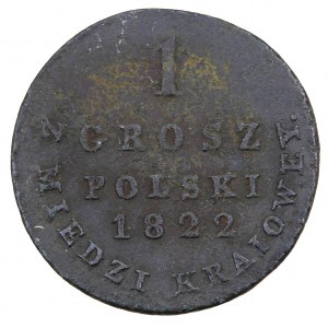 1 Polish penny FROM THE KRAYOVA CITY 1822. IB, Kingdom of Poland under the Russian partition (1815-1850)
