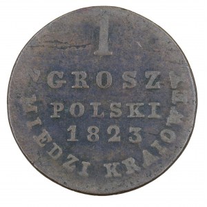 1 Polnischer Grosz Z MIEDZI KRAYOWEY 1823 IB, Königreich Polen unter russischer Teilung (1815-1850)