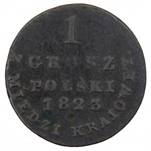 1 poľský groš Z MIEDZI KRAYOWEY 1823 IB, Poľské kráľovstvo pod ruským záborom (1815-1850)