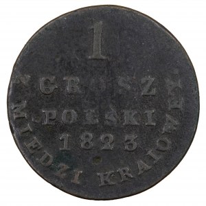 1 polský groš Z MIEDZI KRAYOWEY 1823 IB, Polské království pod ruským záborem (1815-1850)