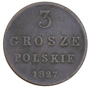 3 poľské groše 1827. FH, Poľské kráľovstvo pod ruským záborom (1815-1850)