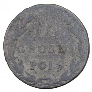 10 Polish pennies 1826, Kingdom of Poland under Russian annexation (1815-1850).