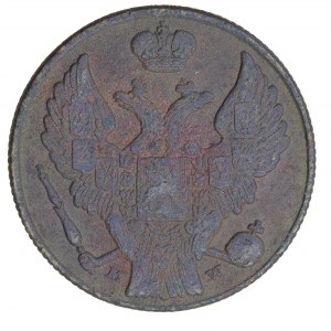 3 pennies 1837, pièces russes pour les terres de l'ancien royaume de Pologne (1832-1841)