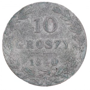 10 groszy 1840, ruské mince pre krajiny bývalého Poľského kráľovstva (1832-1841)