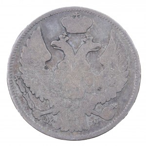 15 copechi/1 zloty 1839, monete russe per le terre dell'ex Regno di Polonia (1832-1841)