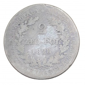 2 zloty 1828, monete russe per le terre dell'ex Regno di Polonia (1832-1841)