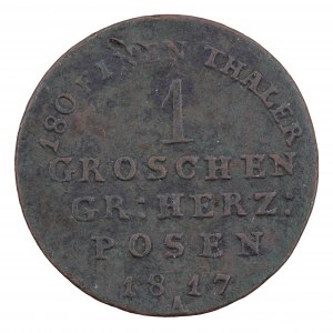 1 grosz 1817 r. A, Wielkie Księstwo Poznańskie
